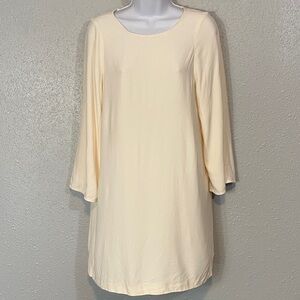 Helmet Lang Cream Mini Shift Dress